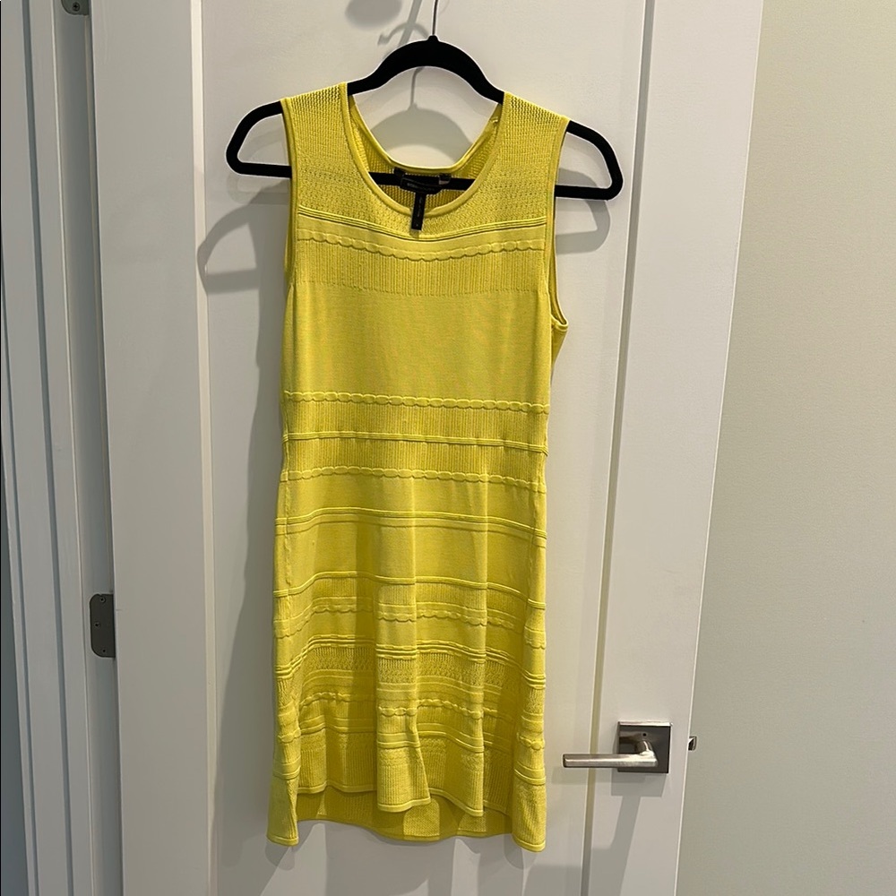 Yellow Sleeveless Knit Dress